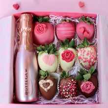 Load image into Gallery viewer, Chocolate Covered Strawberries with Bottega Sparkling Rose 
